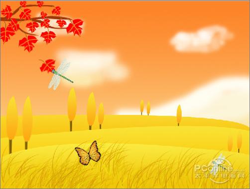 Photoshop打造秋分主题插画