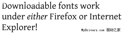 Firefox 3.6支持Web开放字体格式