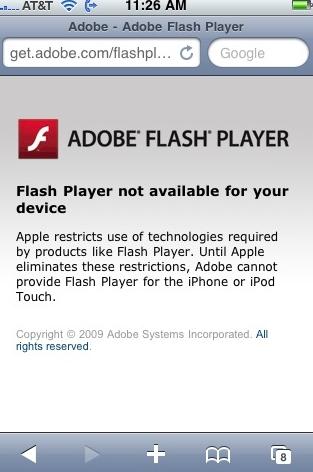 Adobe公开抗议苹果iPhone封杀Flash