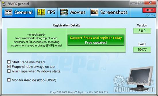 Fraps 3.0.0发布 支持Win7/DX11