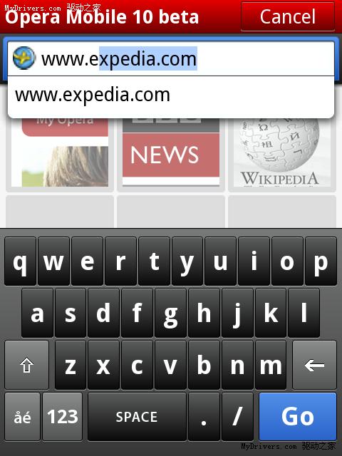 Opera Mobile 10 Beta登陆Windows Mobile手机