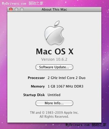 Mac OS X 10.6.2、Ubuntu 9.10性能对比