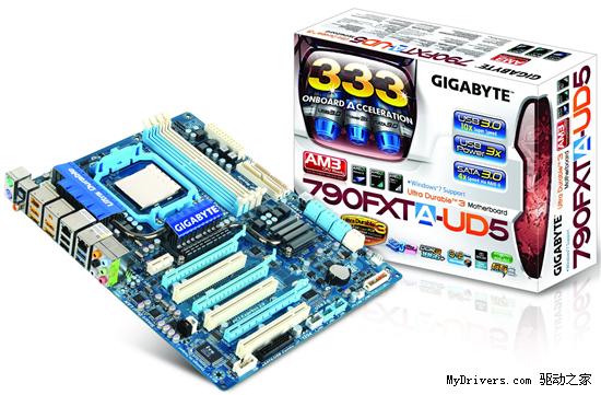 技嘉USB 3.0+SATA 6Gbps 790FX主板细节