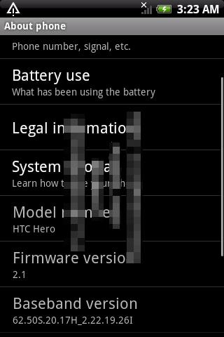 HTC Hero或可升级Android 2.1系统