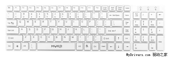 白色圣诞的礼物 魔技新品KB800键盘