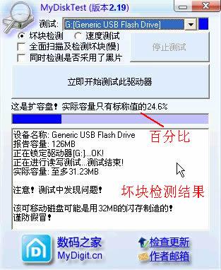 精品小软推荐：U盘扩容检测工具MyDiskTest