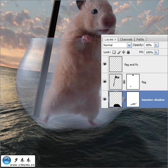 Photoshop合成仓鼠海盗漂洋过海的场景