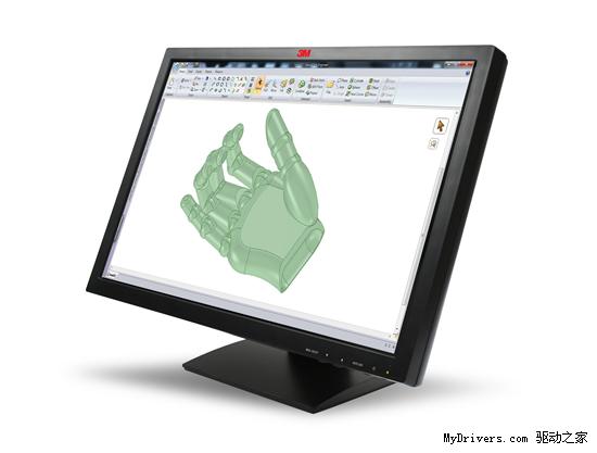 10指全面触摸 3M推22寸高画质液晶显示器