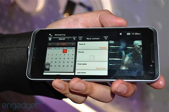 Atom处理器4.8寸触摸屏 LG GW900真机图赏