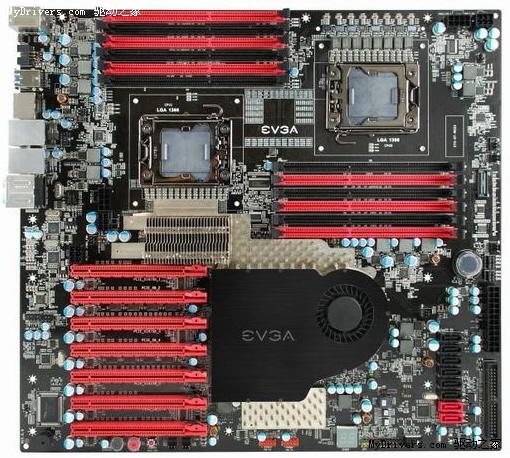 多图：EVGA双路LGA1366 X58主板细节分析