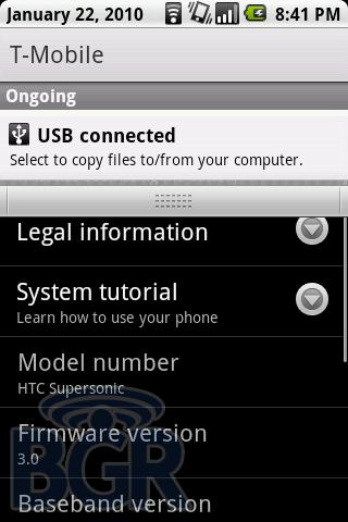 传HTC&ldquo;超音速&rdquo;手机将搭载Android 3.0系统