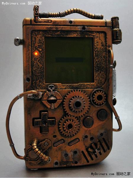 DIY高手制作蒸汽朋克风格Gameboy游戏机