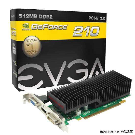 EVGA发布被动散热静音版GeForce 210