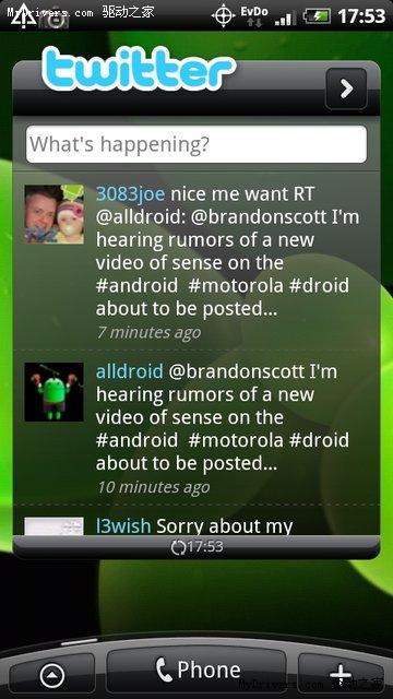 Droid运行最新泄露版Sense UI视频展示