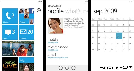 Windows Phone 7用户界面Metro概念演示