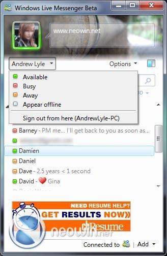 Windows Live Messenger 2010测试版预览