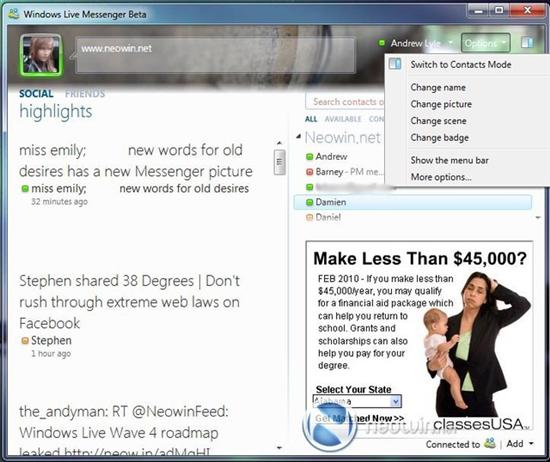 Windows Live Messenger 2010测试版预览