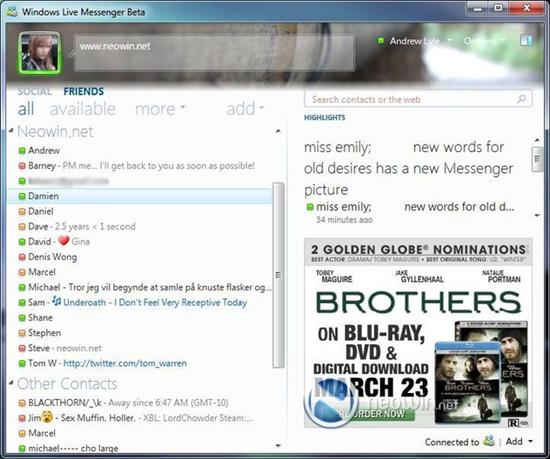 Windows Live Messenger 2010测试版预览