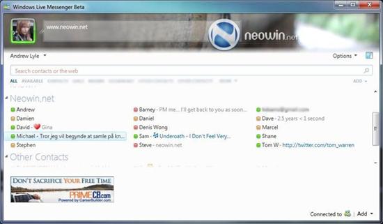Windows Live Messenger 2010测试版预览