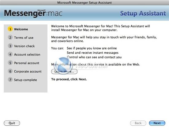 微软发布Mac版本Messenger 8 Beta