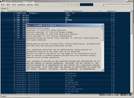 点点滴滴的进步 Foobar2000发布1.0.2 Beta1