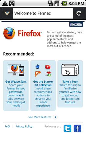 Firefox登陆Google Android智能手机平台