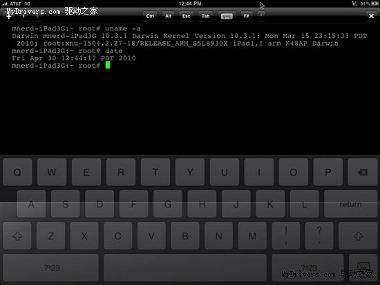 iPad 3G已经越狱 并可收发短信