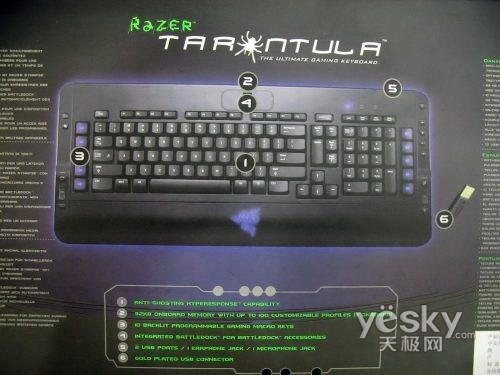 极品炫酷体验 RAZER狼蛛游戏键盘报价658元