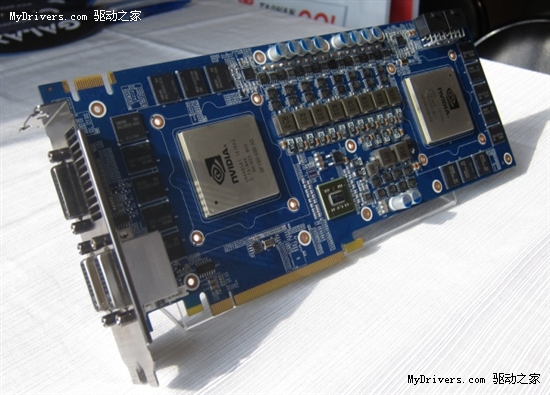 影驰展示全球首款单卡双芯GTX 470