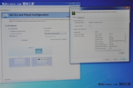 GTX 480M SLI真机展示、性能公开