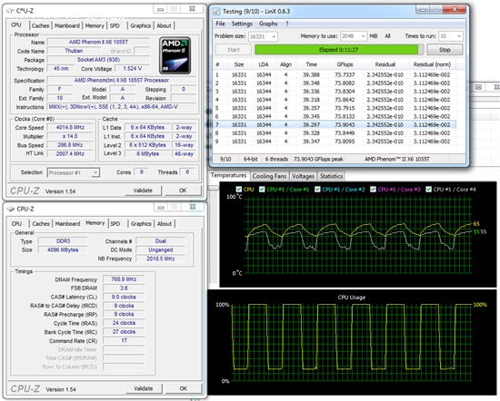 Phenom II X6 1055T六核心超频、对比测试