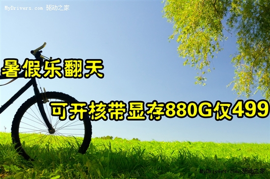 暑假乐翻天 可开核带显存880G仅售499元