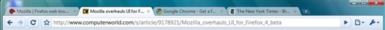 Firefox 4最新界面与Chrome有几分相似？