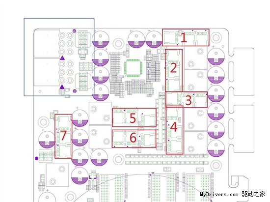 七相供电 盈通游戏高手GTX 460 PCB设计曝光