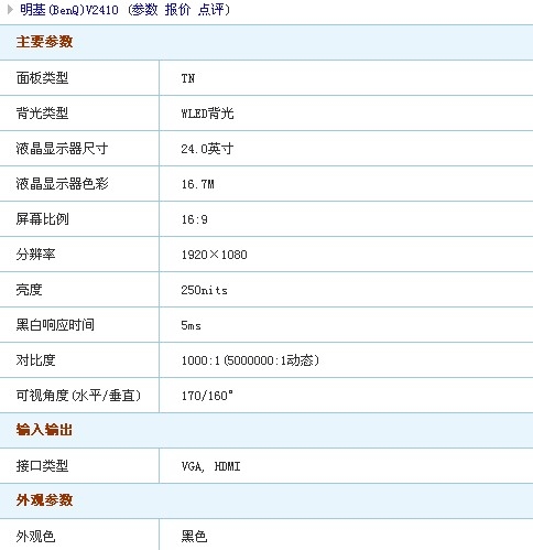 倡导节能环保 明基24吋LED宽降价90元