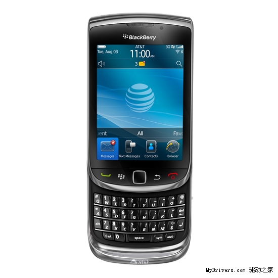 触屏滑盖BlackBerry 6系统 黑莓Torch发布