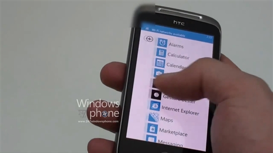 HTC WP7手机舒伯特真机视频现身