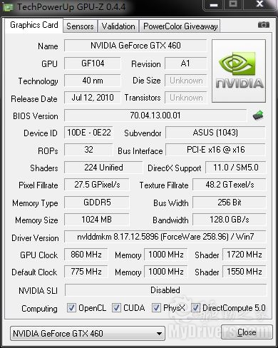 与HD5870试比高 华硕顶级GTX460显卡评测