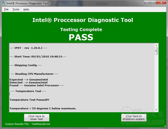 Intel官方CPU诊断测试工具IPDT发布