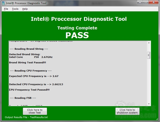 Intel官方CPU诊断测试工具IPDT发布