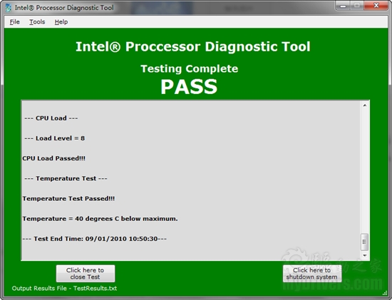 Intel官方CPU诊断测试工具IPDT发布