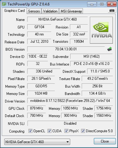 微星GTX 460 Hawk细节赏析 全面实测