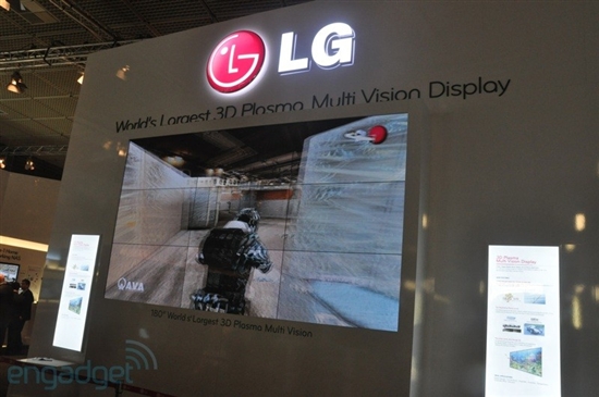 LG 3D盛宴：180寸等离子屏+31寸OLED电视
