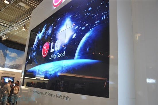 LG 3D盛宴：180寸等离子屏+31寸OLED电视
