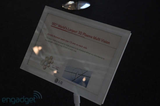LG 3D盛宴：180寸等离子屏+31寸OLED电视