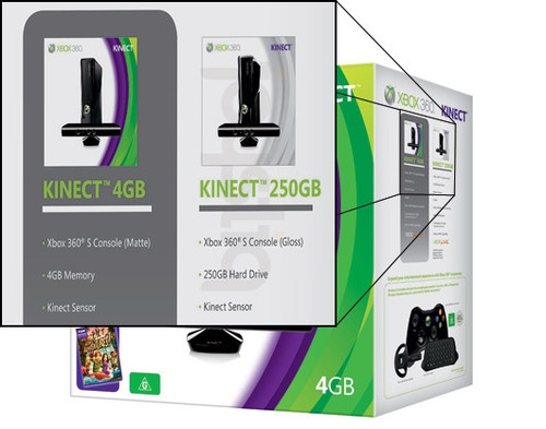 微软宣布250GB版Xbox 360、Kinect捆绑套装