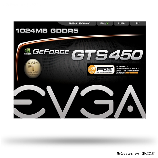 核心920MHz：EVGA发布最高频GeForce GTS 450