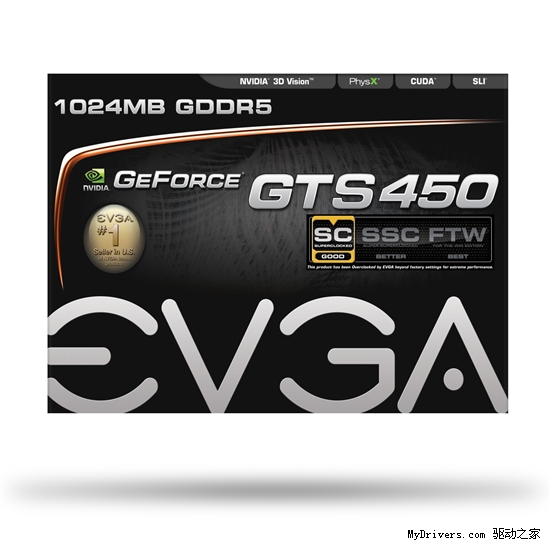 核心920MHz：EVGA发布最高频GeForce GTS 450