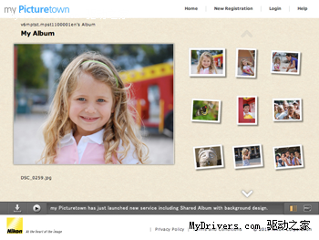 尼康推出全新改版 “my Picturetown（我的照片库）”网站服务