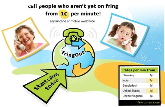 Skype再遇对手 fring网络电话1美分打全球